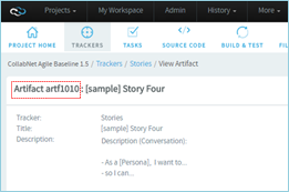 You can find the artifact ID on the Artifact Details page.