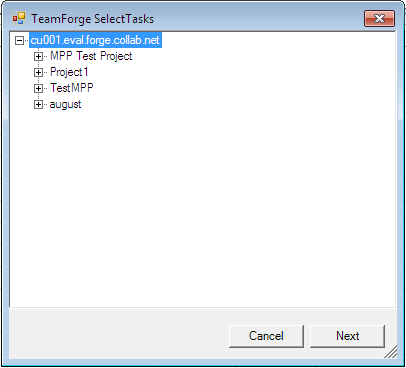 Selection Dialog
